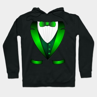 1980s leprechaun suit st patricks day green Irish tuxedo Hoodie